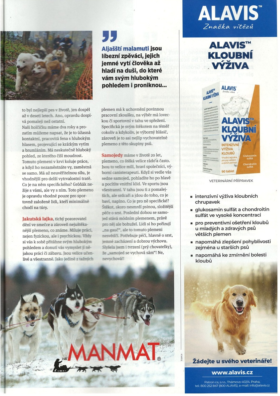 Časopis Pes přítel člověka 2/2024 ROČNÍK 69 ( dolní fotografie přes dvojstranu psí spřežení, majitelé Michaela Bednářová a Martin Vysocký)